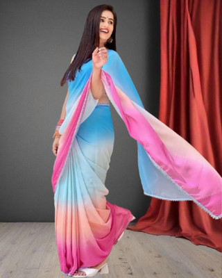 Jayu Printed Bollywood Georgette Saree(Multicolor)