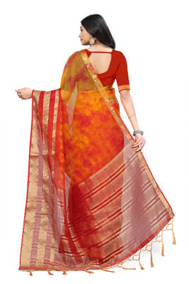 Aarunika LGF Woven Bollywood Organza Saree(Multicolor)