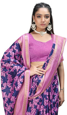 Rashmiwala Digital Print Kalamkari Crepe Saree(Pink)