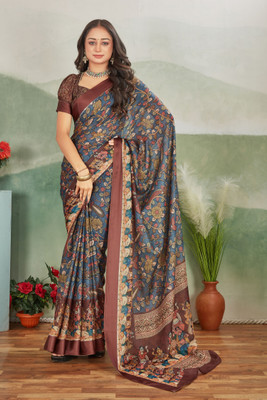Rashmiwala Printed Bollywood Viscose Rayon Saree(Multicolor)