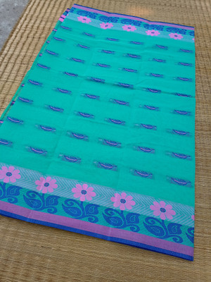Happy Creation Self Design Banarasi Handloom Pure Silk Saree(Blue)