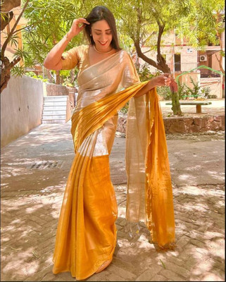 shringaar Self Design Handloom Tissue Saree(Multicolor)