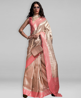 Divastri Woven Kanjivaram Art Silk Saree(Cream)