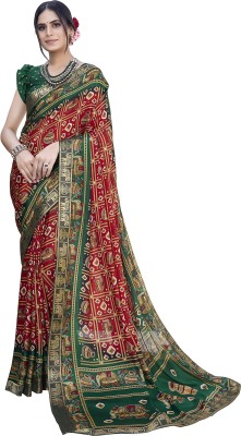 Priyashi Printed Bollywood Tussar Silk Saree(Green)