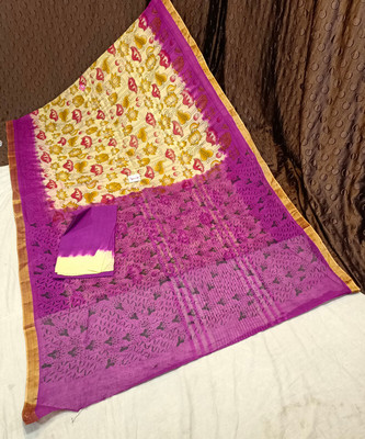 Spewim Woven Ilkal Cotton Silk Saree(Cream)