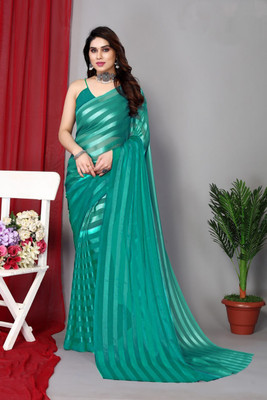 Dedkada Fab Printed Daily Wear Satin Saree(Light Green)