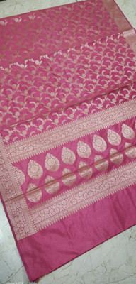 SJA CREATION Woven Banarasi Dupion Silk Saree(Pink)