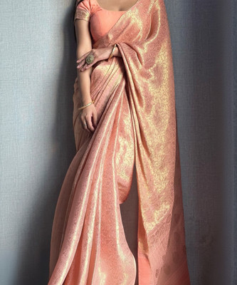 K SALIYA ENTERPRISE Woven, Self Design, Embellished Bollywood Jacquard, Pure Silk Saree(Multicolor)