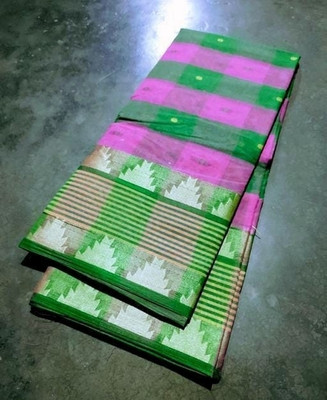p fashion Self Design Tant Pure Cotton Saree(Pink)