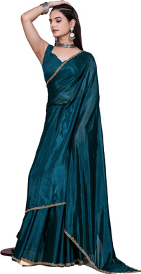 PRTRENDZ Self Design, Embroidered Kanjivaram Jimmy choo, Chiffon Saree(Blue)