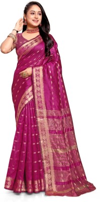 RACHAIYTA FASHION Printed Assam Silk Pure Silk Saree(Pink)