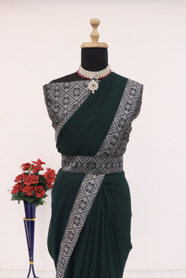 SOMVATI Printed Bollywood Georgette Saree(Green)
