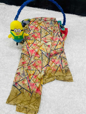 SHARIRI Printed, Self Design Daily Wear Georgette Saree(Mustard)