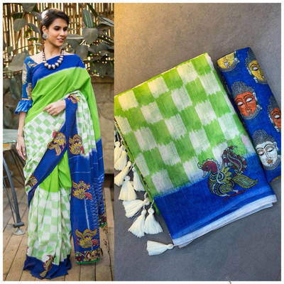 ZARISTACREATION Printed Bollywood Dupion Silk Saree(Multicolor)