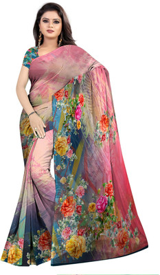SCFO Digital Print Daily Wear Polyester Saree(Multicolor)
