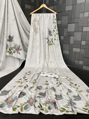 Yashvisaree Digital Print Bollywood Crepe Saree(Grey)