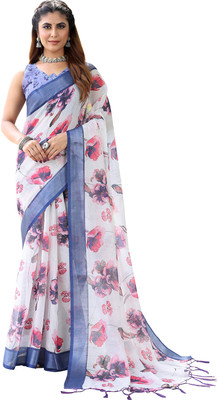 Priyashi Printed Mysore Cotton Silk Saree(Multicolor)