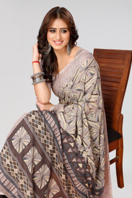 ANIRAV Printed Daily Wear Georgette Saree(Multicolor)