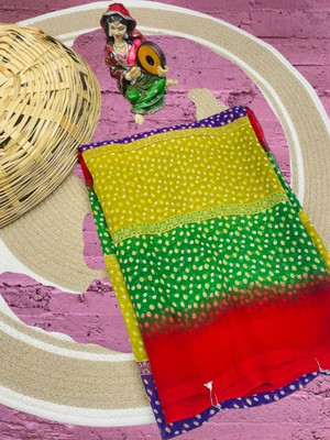 HouseOfCommon Ombre Bollywood Georgette Saree(Multicolor)
