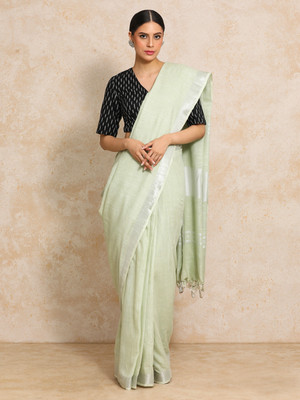 Moara Dyed Daily Wear Pure Cotton Saree(Green)