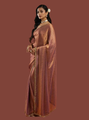 PRTRENDZ Solid/Plain Kanjivaram Art Silk, Pure Silk Saree(Purple)
