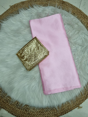 Arpita Fashion Solid/Plain Bollywood Satin Saree(Pink)