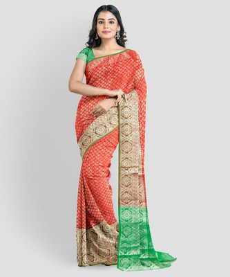 rgsaree Woven Banarasi Satin Saree(Dark Blue)