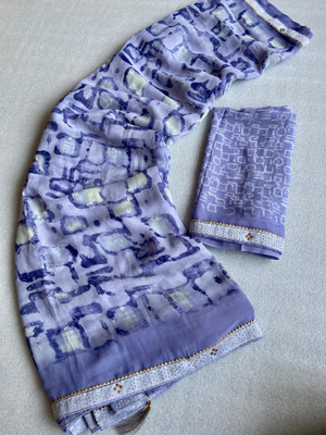 bhavika silk mills Printed Daily Wear Georgette Saree(Blue)