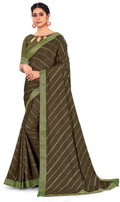 Gold Art Fashion Printed, Embellished Bollywood Pure Silk, Art Silk Saree(Green)