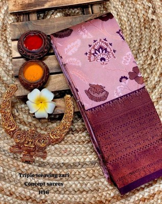 FAB WOVEN Self Design Banarasi Art Silk Saree(Pink)