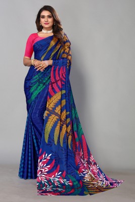 APERA Digital Print Bollywood Silk Blend Saree(Blue)