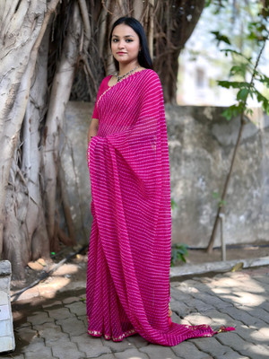 SkyCraftX Self Design Bollywood Georgette Saree(Pink)