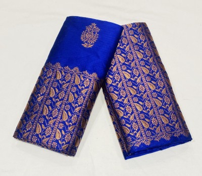 KHATI AXOMIYA Woven Mekhela Chador Silk Blend, Polyester Saree(Blue)