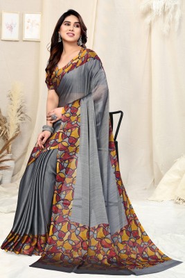 MIRCHI FASHION Printed Bollywood Chiffon, Georgette Saree(Grey, Maroon, Mustard)