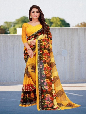 Suali Printed Daily Wear Georgette Saree(Multicolor)