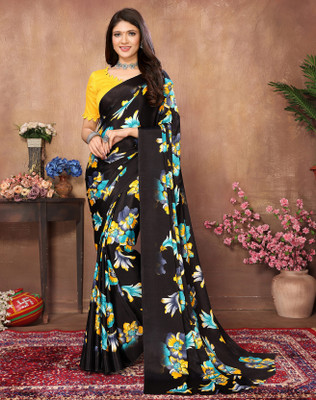 YASHIKA Printed Bollywood Tussar Silk Saree(Blue)