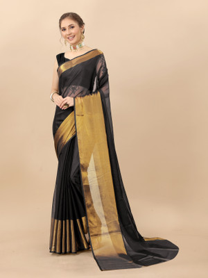mamtasaree Embellished Bollywood Net, Chiffon Saree(Black)