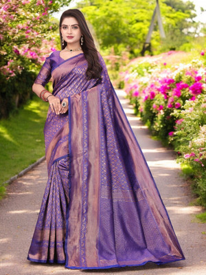 RUPSHIKA Woven Banarasi Jacquard Saree(Multicolor)