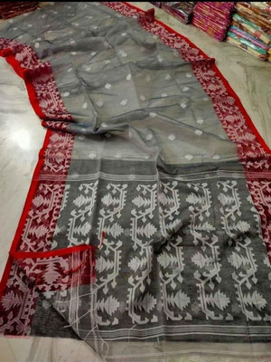 S.K. HOUSE Self Design Handloom Cotton Silk Saree(Multicolor)
