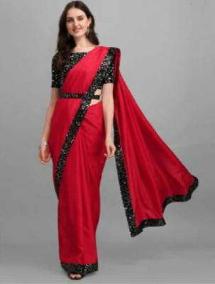 MAHADEVFAB Self Design Daily Wear Art Silk Saree(Red)