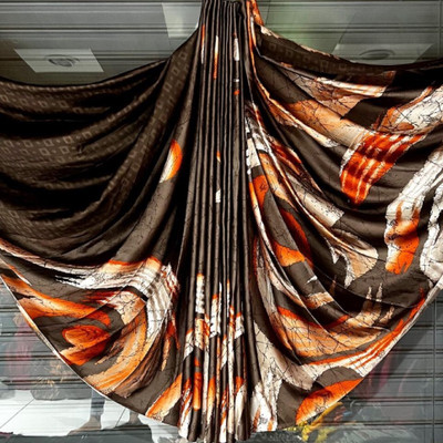 Bombey Velvat Fab Floral Print Dharmavaram Silk Blend, Muslin Saree(Multicolor)