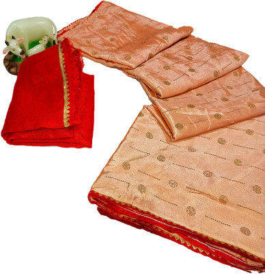 ANSHEE Embellished, Self Design Bollywood Silk Blend Saree(Orange)