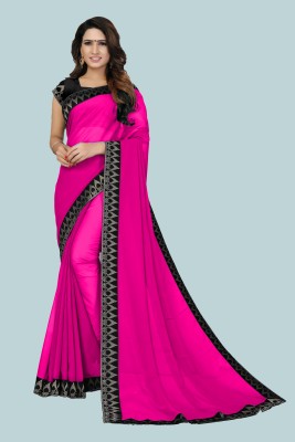 Aai shree khodiyar Self Design Daily Wear Georgette Saree(Pink)