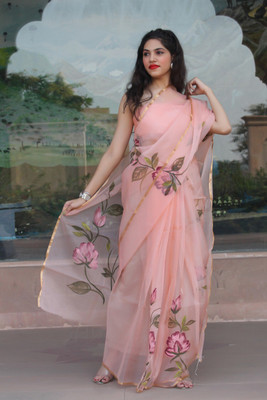 NH TEX Digital Print Mysore Organza Saree(Multicolor)