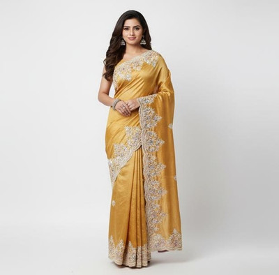 FGH Printed Narayanpet Pure Silk Saree(Orange)