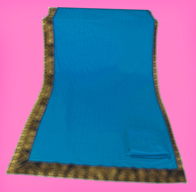 HNC Retail Solid/Plain Bollywood Chiffon, Georgette Saree(Light Blue)