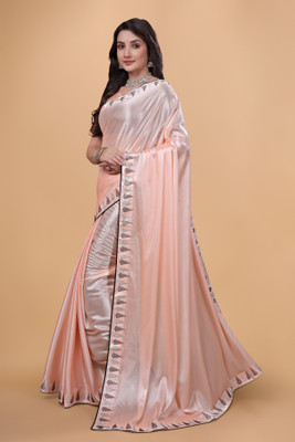 Divastri Self Design Bollywood Silk Blend Saree(Cream)
