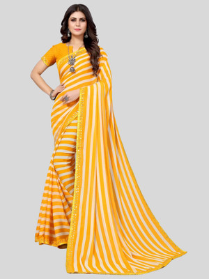 The Textile Hub Floral Print Bollywood Georgette Saree(Grey)