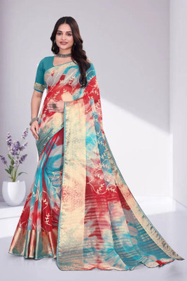 Aarunika SKT Solid/Plain Bollywood Organza Saree(Maroon)