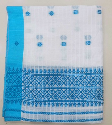 agarwal silk Woven Mekhela Chador Chanderi Saree(Light Blue)